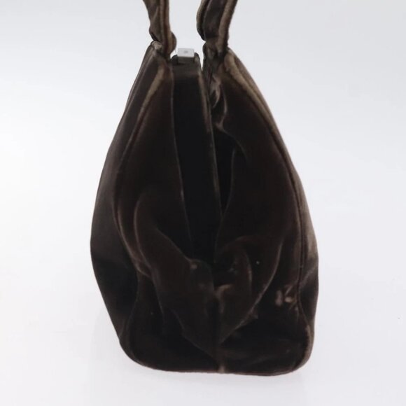 PRADA Hand Bag Velor Brown - Picture 4 of 15